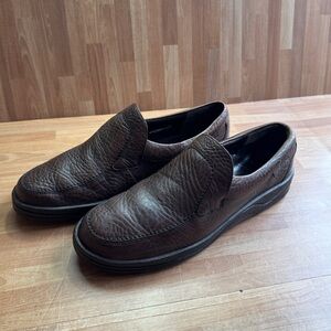 Mephisto air jet Mallory Men's Slip-On Loafers in brown leather. Size 10